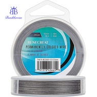 1roll Tiger Tail Wire Nylon-coated Stainless Steel Wire Stainless Steel color 0.5mm 196.85 Feet(60m)
