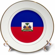 3dRose Flag of Haiti-Dark Navy Blue and red with Haitian Coat of arms-Caribbean Country World Souven