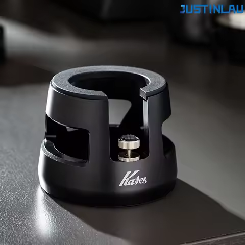 JUSTINLAU 58mm Coffee Tamper Holder Adjustable Metal Portafilter Stand Anti-Slip Base for Tamper Dis