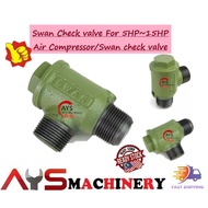 Swan Check valve For 5HP~15HP Air Compressor/Swan check valve