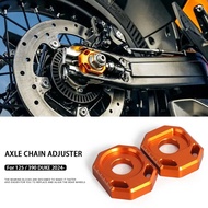 Orange With Logo Rear Axle Block Chain Adjuster Regulator Sliders Tensioner Motorcycle For 125 DUKE 