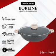BOREINE Non Stick Granite 36cm Wok Kuali Periuk Batu Granite Original