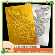 SIMPLESHOP Engraving Drawing paper, 20*30cm Gold Foil Aluminum Foil Art Paper, making Engraving Hand