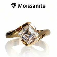 1pc Women's Wedding Ring, Moissanite Solitaire Ring, 3.1g 925 Sterling Silver, 2ct Moissanite, Minim