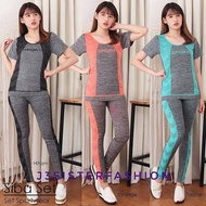 Sports shirt and pants set zumba aerobics fitness gym suit