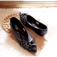 Ballet shoes with ribbon tie motif. Suitable for work, college shoes, school shoes 7.7 BIGE SALE
