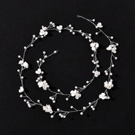 Dây hoa kẽm hạt trai cài tóc cô dâu kiểu Châu Âu dài 1M Phụ Kiện Cưới Giang N15-10-2023