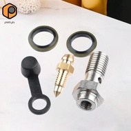 [prettyia] M10x1.0mm Banjo Bolt Bleeder Screw Fuel Line Adapter Repair Parts Universal with