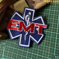 AED生命之星臂章 揹包貼章 EMT刺繡救護之星急救魔術貼戰術背心貼