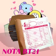BT21 Pink Online Shop Note