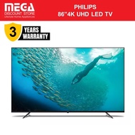 PHILIPS 86PUT7129/98 86" 4K UHD GOOGLE LED TV + FREE FIXED WALLMOUNT