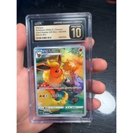 【Ready Stock】pokemon pokémon card japanese sar original PTCG Pokémon CGC Black Gold 10 Fire Eevee