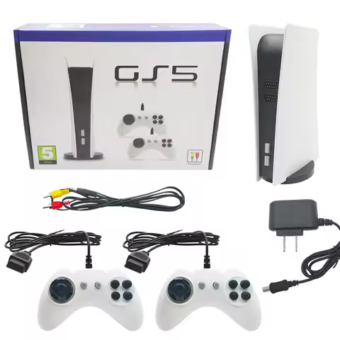 GS5 Mini TV Video Plug-And-Play Game Console, 620 Classic Games, 2 Controllers, TV Output, AV Cable,