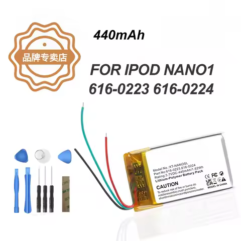 440mAh 616-0223 Battery For ipod Nano1 1st Gen Generation MP3 A1137 Nano 1 616-0223 616-0224 616-028