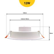 Dycorra LED Panel Light 12W 18W  Downlight Day Warm Cool Tri-Colour Selectable CCT Dimmable 3000K Recessed Panel Light Indoor Ceiling Lamp Down Light