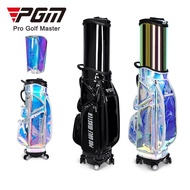 PGM telescopic waterproof golf travel bag with universal four wheels design and rain cover QB122 can hold 13-14 clubs
