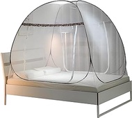 Bed Tent,Pop Up Mosquito Net ,Suitable for Bedroom and Outdoor Mosquito Prevention, Installation-free and Foldable Design,For Single to King Size Bed (Brown, Single)
