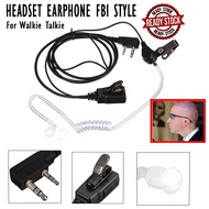 Headset Earphone FBI Style untuk Walkie Talkie Earpone Handset HT Hate Handy Talkie Baofeng Bopeng B