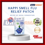 HAPPI SMELL FLU RELIEF PATCH ANTI BAC 6PCS- FOR SYMPTOMATIC RELIEF OF NASAL CONGESTION/FLU PATCH FOR
