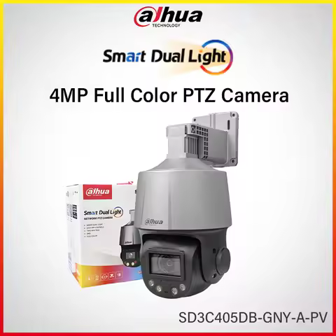 Dahua 4MP WizSense Network PTZ Camera 5× Optical Zoom Smart Dual Light Tow-way Audio SD3C405DB-GNY-A