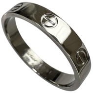 Pre-owned Cartier Mini Love Ring, size 21, 18K White Gold, 5.4g, size 61, for women.