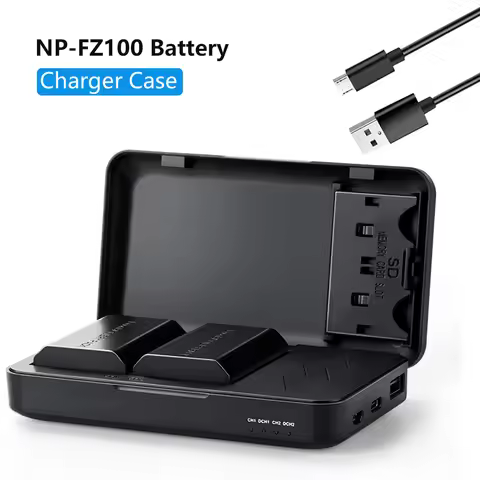 NP-FZ100 NP-FZ100 Battery and Charger for Sony A7 III, Sony Alpha A7R III, A7R IV, A9, A6600, Alpha 