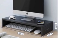 USB電腦顯示器屏幕增高架辦公室桌面鍵盤收納支架台式置物底座