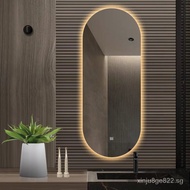 IntelligenceledBathroom Mirror Dressing Mirror Anti-Fog Toilet Mirror with Light Wall-Mounted Wall-Mounted Bathroom Mirror Toilet Mirror