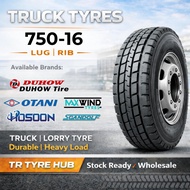 750-16 Tubetype Light Truck Tyre | DUHOW | HOSOON | OTANI| SCANDOLF | MAXWIND
