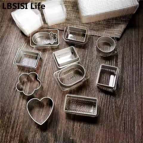 LBSISI Life 100pcs Pineapple Cake Bottom Tray For Handmade Nougat Mooncake Biscuit Pastry Packaging 