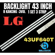 LG 43INCH LED TV BACKLIGHT 8 BUTTONS 3VOL 43UF640T