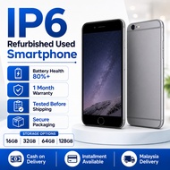 IP6 Refurbished Used Smartphone 16GB 32GB 64GB 128GB Second Hand Phone Malaysia Delivery COD Install