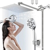American Concealed Shower Set Multi-Functional Adjustable Shower Head with Spray Gun Shower Stainless Steel Top Spray Combination