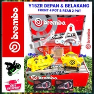 CALIPER 4POT & 2POT DEPAN & BELAKANG FULLSET PNP Y15ZR