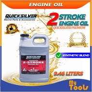 Mytools Quicksilver Outboard Marine Lubricants 2-Stroke Lubricant 2T TCW-3 Engine Oil 9.46L / Minyak 2T