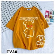 Boo Unisex Oversize Cotton Oversize Wide Form Cheap T-Shirt 2s Clothing Cute Bear Print TV30