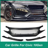 For Honda Civic FK7 2016-2021 Front Bumper Racing Grille True Carbon Fiber Grille Air Inlet Design E