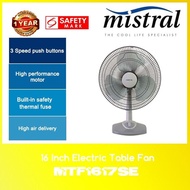 Mistral MTF1617SE 16 Inch Electric Table Fan WITH 1 YEAR WARRANTY