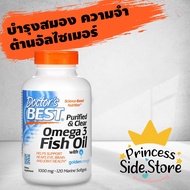 Doctors Best Purified & Clear Omega 3 Fish Oil with golden omega 1000 mg 120 Marine Softgels