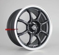 【台灣輪胎王】KONIG RRF-03 15吋新款內凹旋壓鋁圈4X100 7J ET35 消光黑車邊