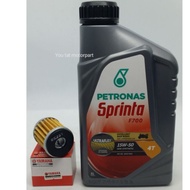 Petronas Sprinta F700 15w-50 4T 1L+oil filter oe