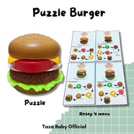 Burger Puzzle / Montessori Burger Puzzle Toy / Children's Educational Toy Puzzle / Krabby Patty Puzz