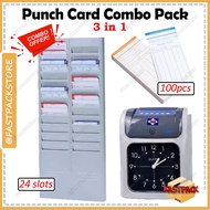 [ Worth Package ] 3 in 1 Punch Card Package 100pcs Punch Card + Aibao Punch Card Machine + 24 Column