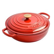 26CM/28CM/30CM Enamel Pot Cast Iron Pot Household Multi functional Soup Pot Stewing Pot Non stick Po