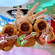 Kawaii 12cm Capybara Doll Bag Pendant Accessories Plush Dolphin Doll Keychain