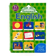 ORIGINAL Help With Homework Spiral 7+ English - Leon Books