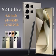 2025 Global Vision S24 Ultra Smartphone 5G Android 5800mAH 12GB RAM 512G ROM 6.8Inch 1920x1080HD 24+