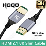 Ultra Slim Flexible HDMI 2.1v Cable 8K 60Hz 4K 120Hz 48Gbps eARC ARC HDCP Ultra High Speed HDR for HD TV Laptop Projecto