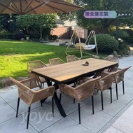 戶外塑木桌椅#室外陽台防雨防曬餐桌椅組合