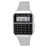 [CreationWatches] Casio CA-500 Calculator Dual Time Stainless Steel Men Women KidsWatch CA-500WE CA-